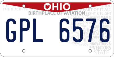 OH license plate GPL6576