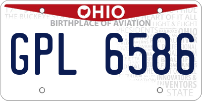 OH license plate GPL6586