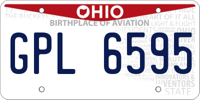 OH license plate GPL6595