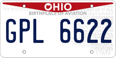 OH license plate GPL6622