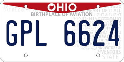 OH license plate GPL6624