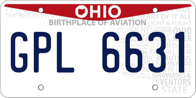 OH license plate GPL6631