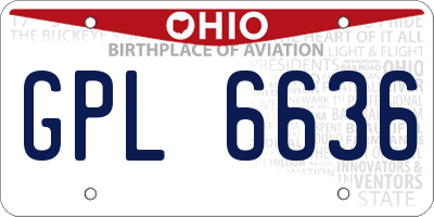 OH license plate GPL6636