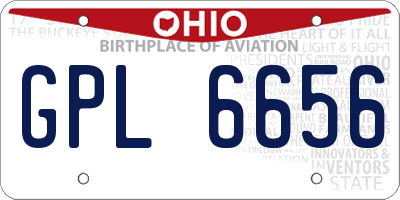 OH license plate GPL6656