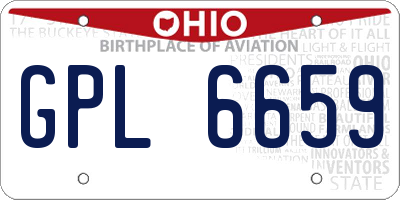 OH license plate GPL6659