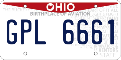OH license plate GPL6661