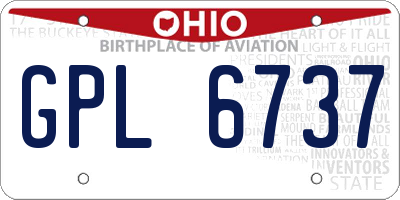 OH license plate GPL6737