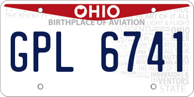 OH license plate GPL6741