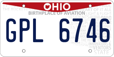 OH license plate GPL6746