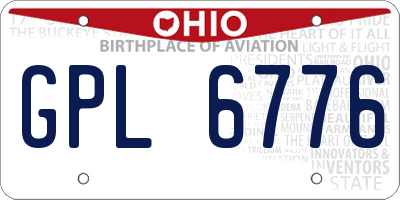 OH license plate GPL6776
