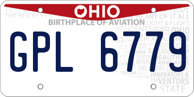OH license plate GPL6779