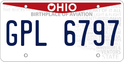OH license plate GPL6797