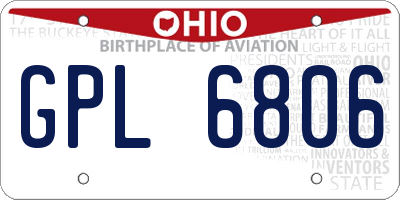 OH license plate GPL6806