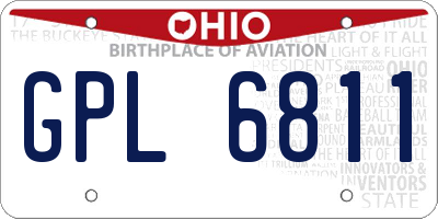 OH license plate GPL6811