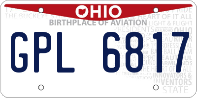 OH license plate GPL6817
