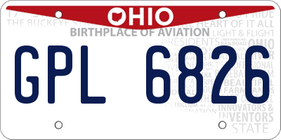 OH license plate GPL6826