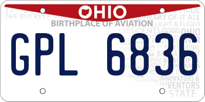 OH license plate GPL6836