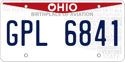 OH license plate GPL6841