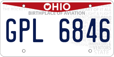 OH license plate GPL6846