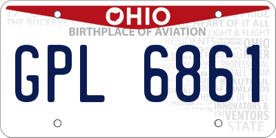 OH license plate GPL6861