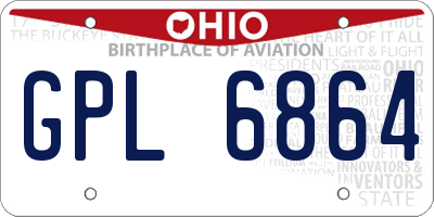 OH license plate GPL6864