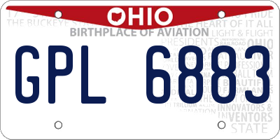 OH license plate GPL6883