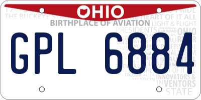 OH license plate GPL6884