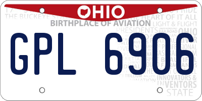 OH license plate GPL6906