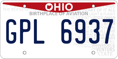 OH license plate GPL6937