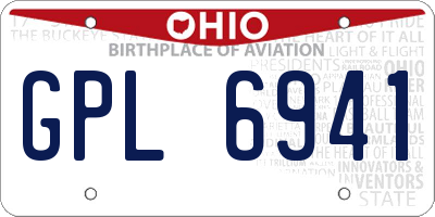 OH license plate GPL6941