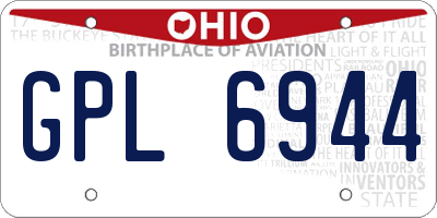 OH license plate GPL6944