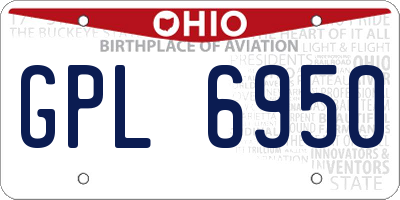 OH license plate GPL6950