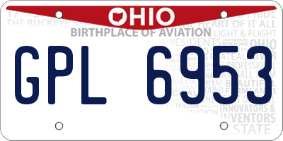 OH license plate GPL6953
