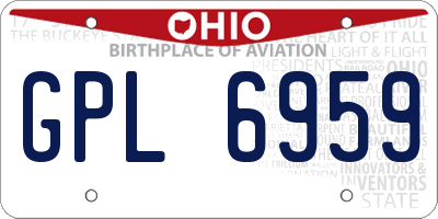 OH license plate GPL6959