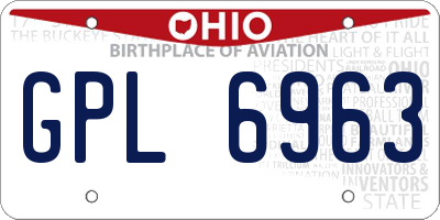 OH license plate GPL6963