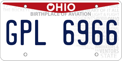 OH license plate GPL6966