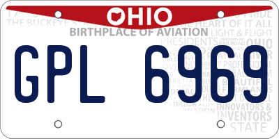 OH license plate GPL6969
