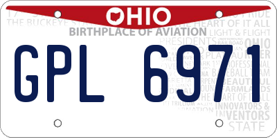 OH license plate GPL6971