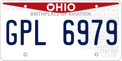 OH license plate GPL6979