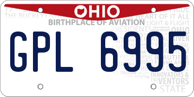 OH license plate GPL6995