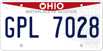 OH license plate GPL7028