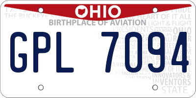 OH license plate GPL7094