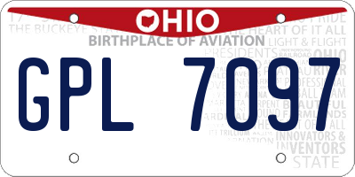 OH license plate GPL7097