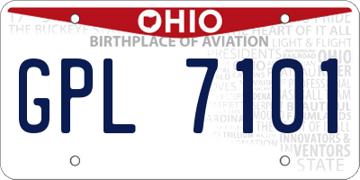 OH license plate GPL7101