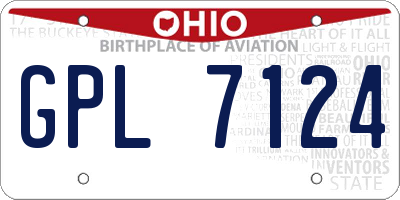 OH license plate GPL7124