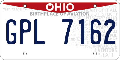 OH license plate GPL7162