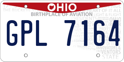 OH license plate GPL7164