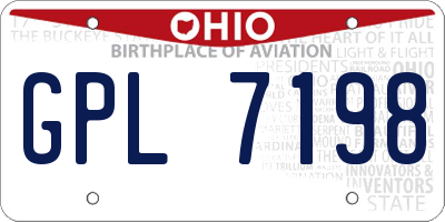 OH license plate GPL7198