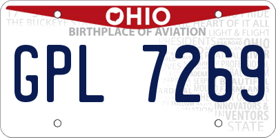 OH license plate GPL7269