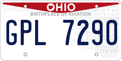 OH license plate GPL7290
